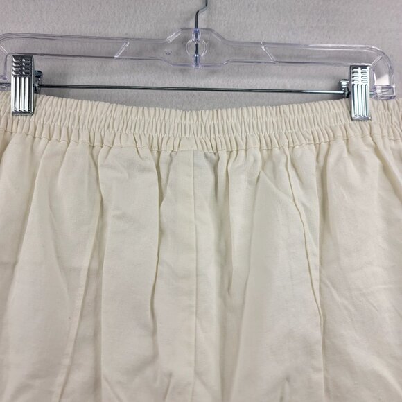 Coldwater Creek Brook Fit Classic Waist Crop L Linen Blend Elastic Back Pocket - Picture 8 of 10